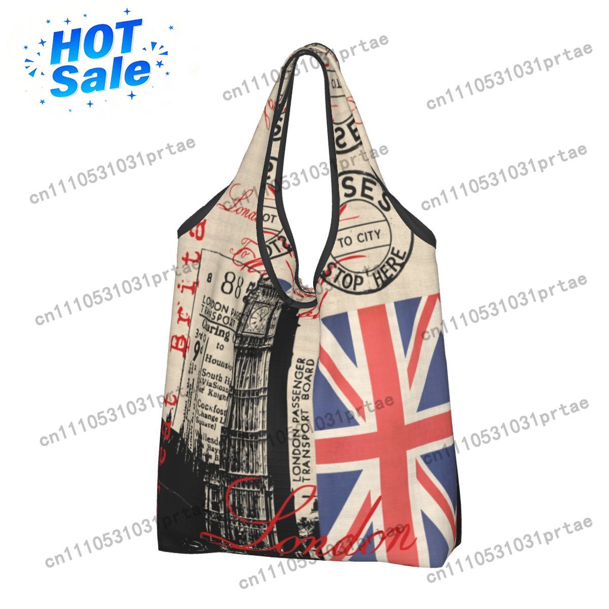 Women Bags Uk - Custom Retro Vintage London Groceries Shopping
