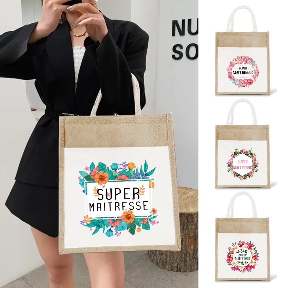 Tote Bag Jute Portable Sacks L - огляд і ціна Women Bags Jute