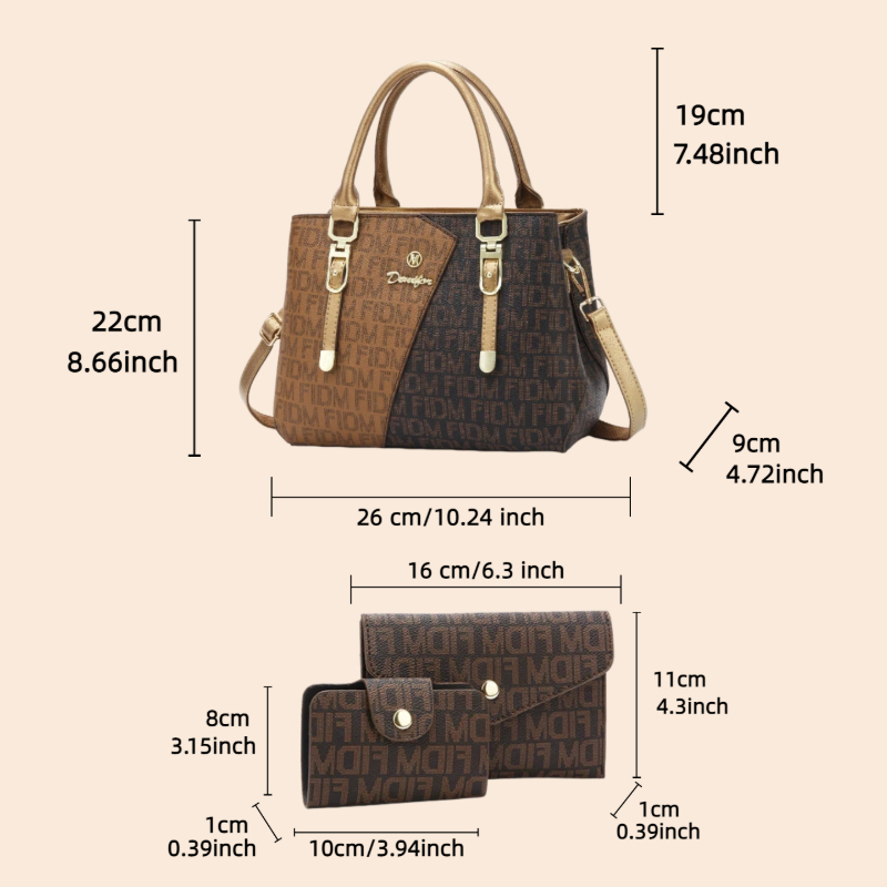 3-piece women's bag set, luxur - огляд і ціна Women Bags Daily Use