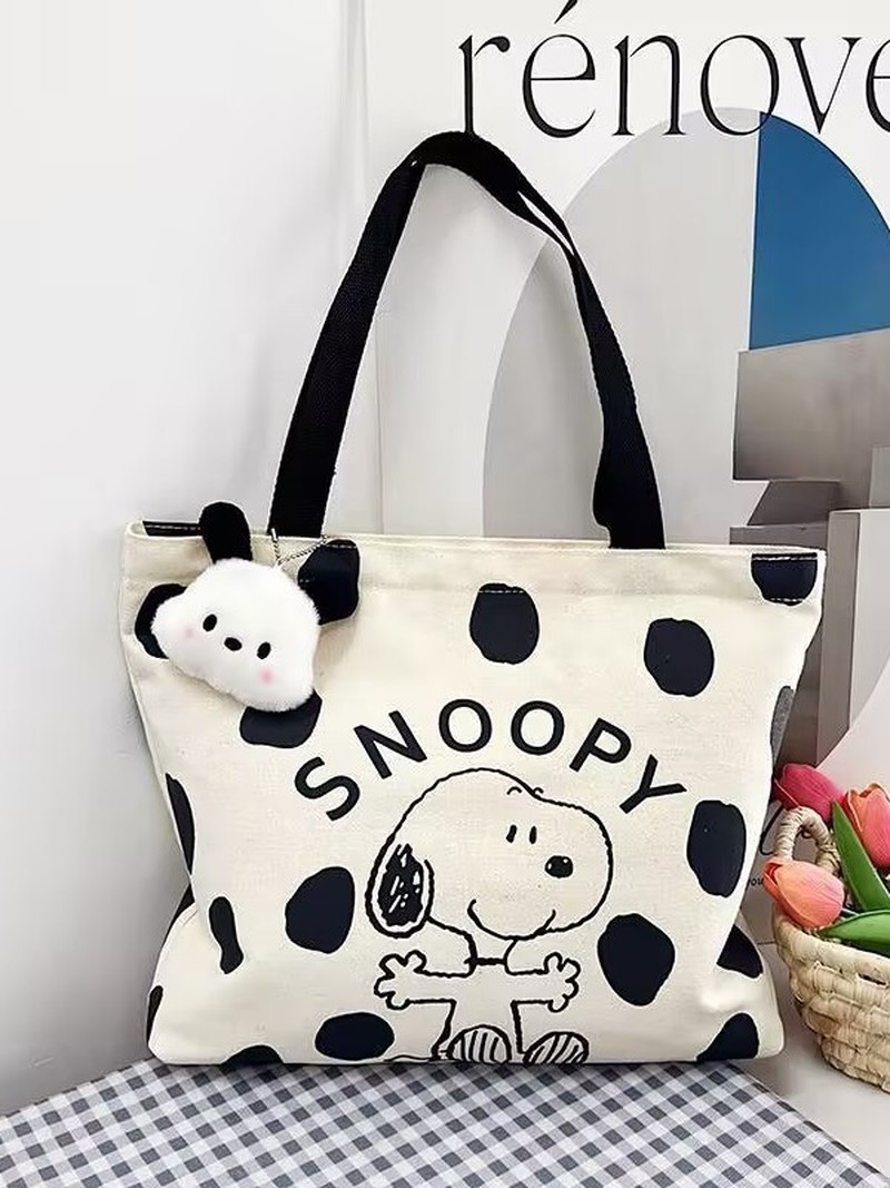 Cartoon Snoopy Canvas Shoulder - огляд і ціна Women Bags Daily Use