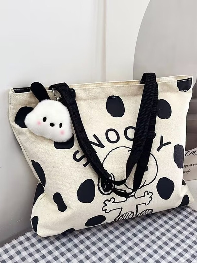 Cartoon Snoopy Canvas Shoulder - огляд і ціна Women Bags Daily Use