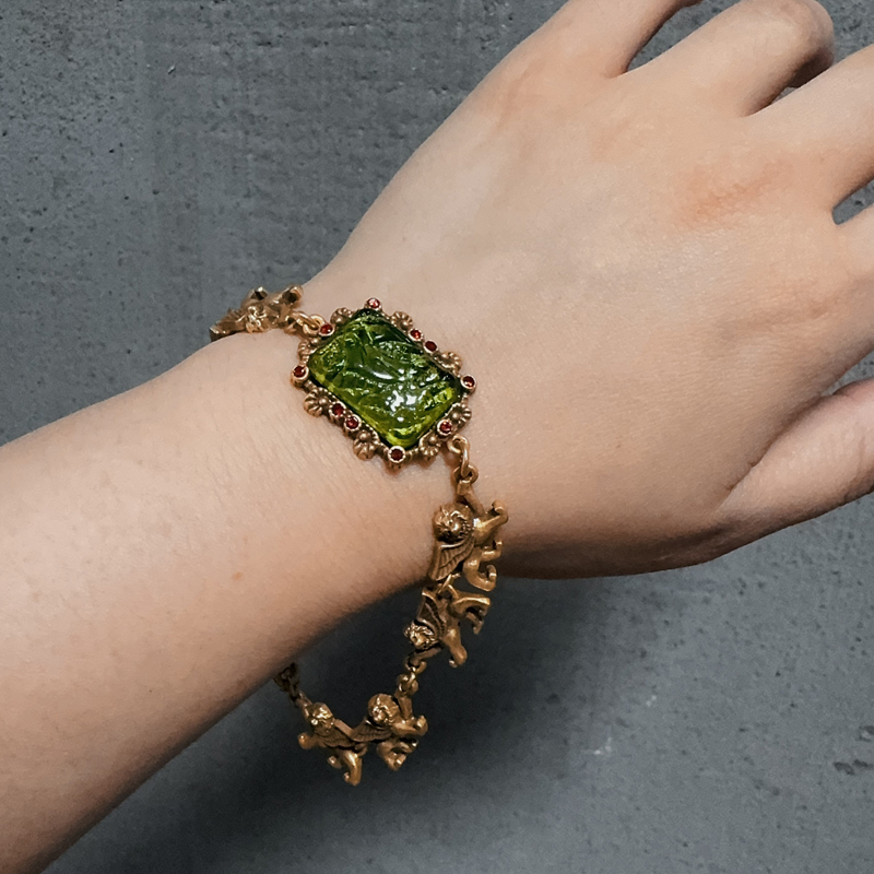 Vintage Green Glass Bracelet C - огляд і ціна Women Bags Trend 2025