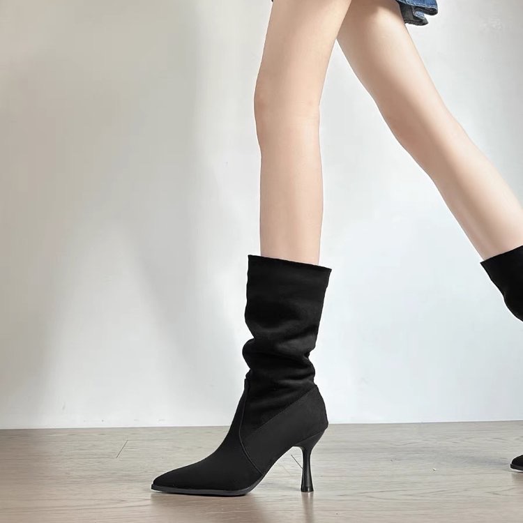 Cow Suede Mid-calf Modern Boot - огляд і ціна Women Bags Sale