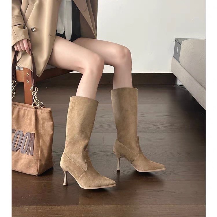 Cow Suede Mid-calf Modern Boot - огляд і ціна Women Bags Sale
